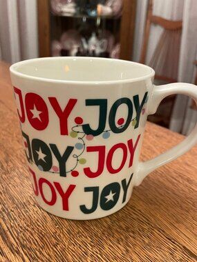 Maud Borup Joy Joy Joy Christmas Coffee Cup Mug 19 ounces